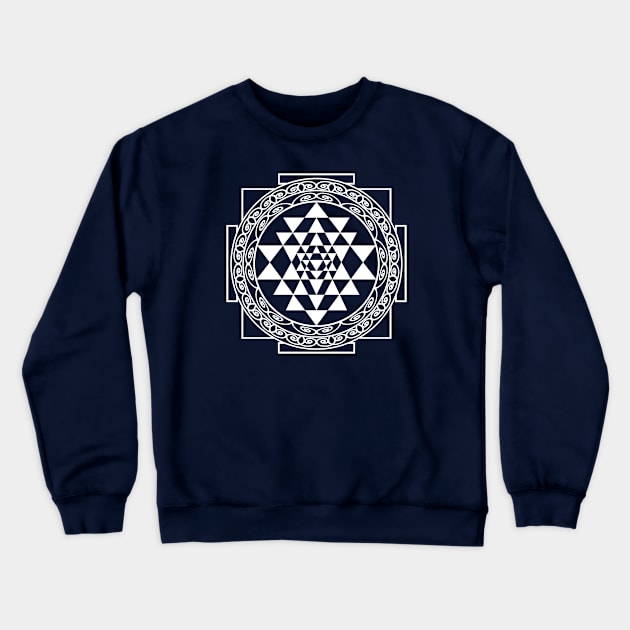 "Sri Yantra" Mandala Crewneck Sweatshirt by Circle Vibes